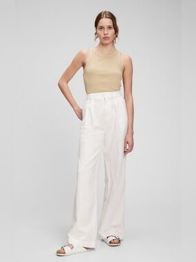 GAP PLEATED LINEN PANTS